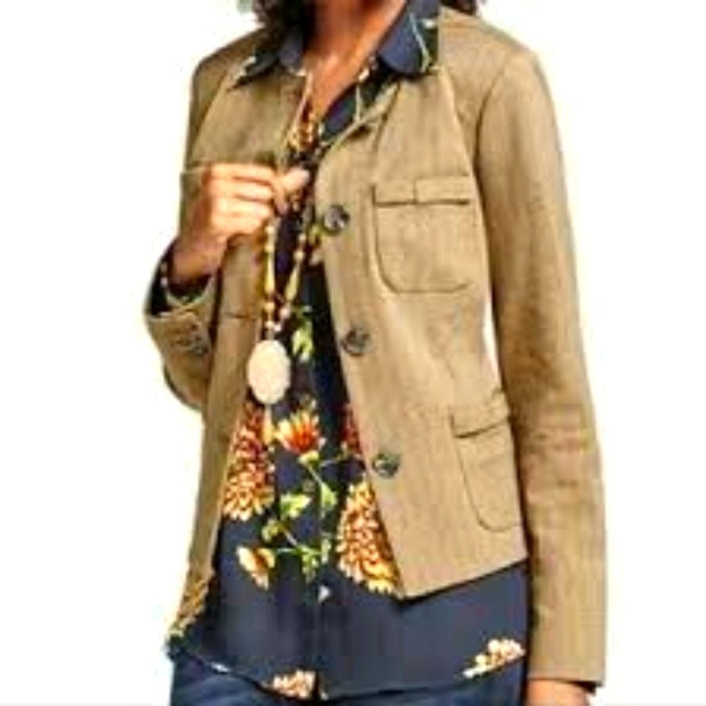 CAbi Brown Herringbone Blazer